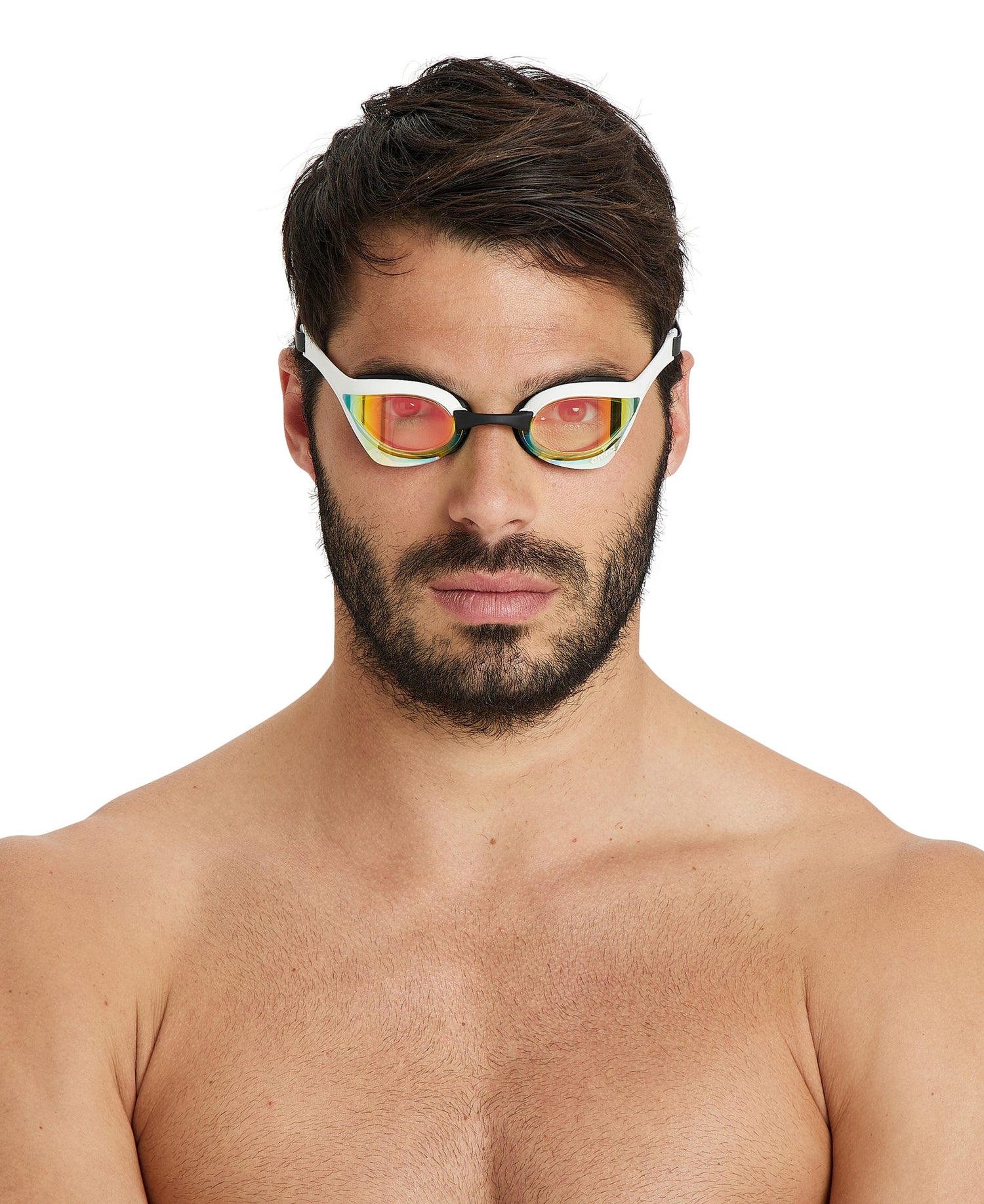 Arena Cobra Ultra Swipe Mirror (Racing) Yellow Copper-White - Aqua Style Saudi Arabia
