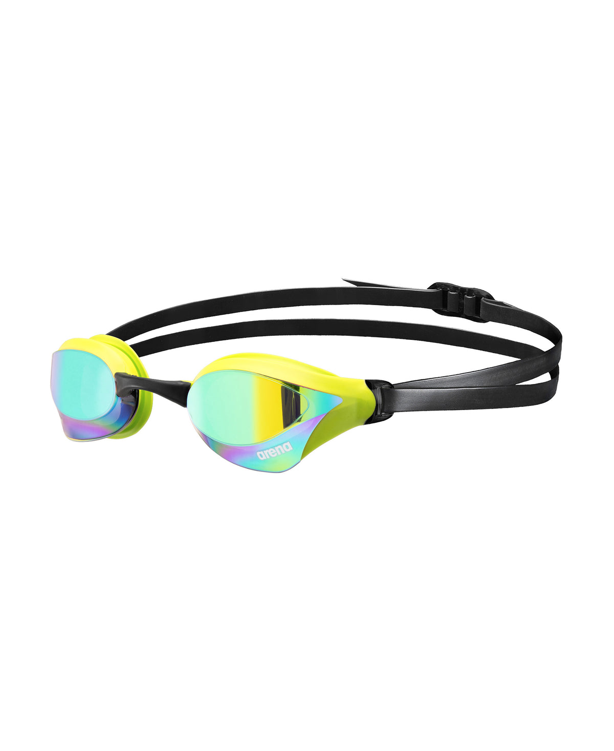 Arena Cobra Core Swipe Mirror Goggles - Emerald-Cyber Lime - Aqua Style Saudi Arabia