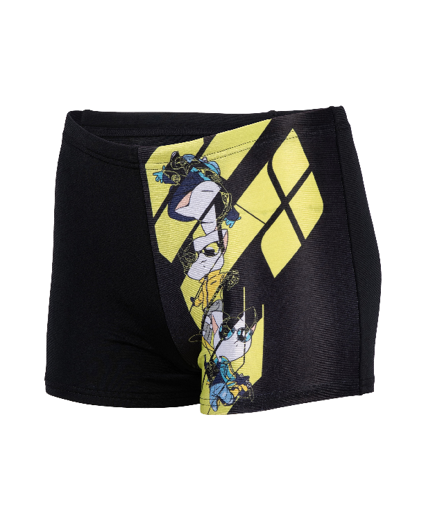 Arena Carnival Swim Shorts-Black-Multi (Boys') - Aqua Style Saudi Arabia