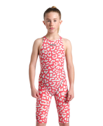 Arena Powerskin ST Next Limited Edition Open Back Junior-Leopard Skin Geranium - Aqua Style Saudi Arabia