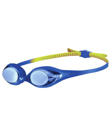 Arena Spider Junior Mirror Swim Goggles - Blue/Yellow - Aqua Style Saudi Arabia