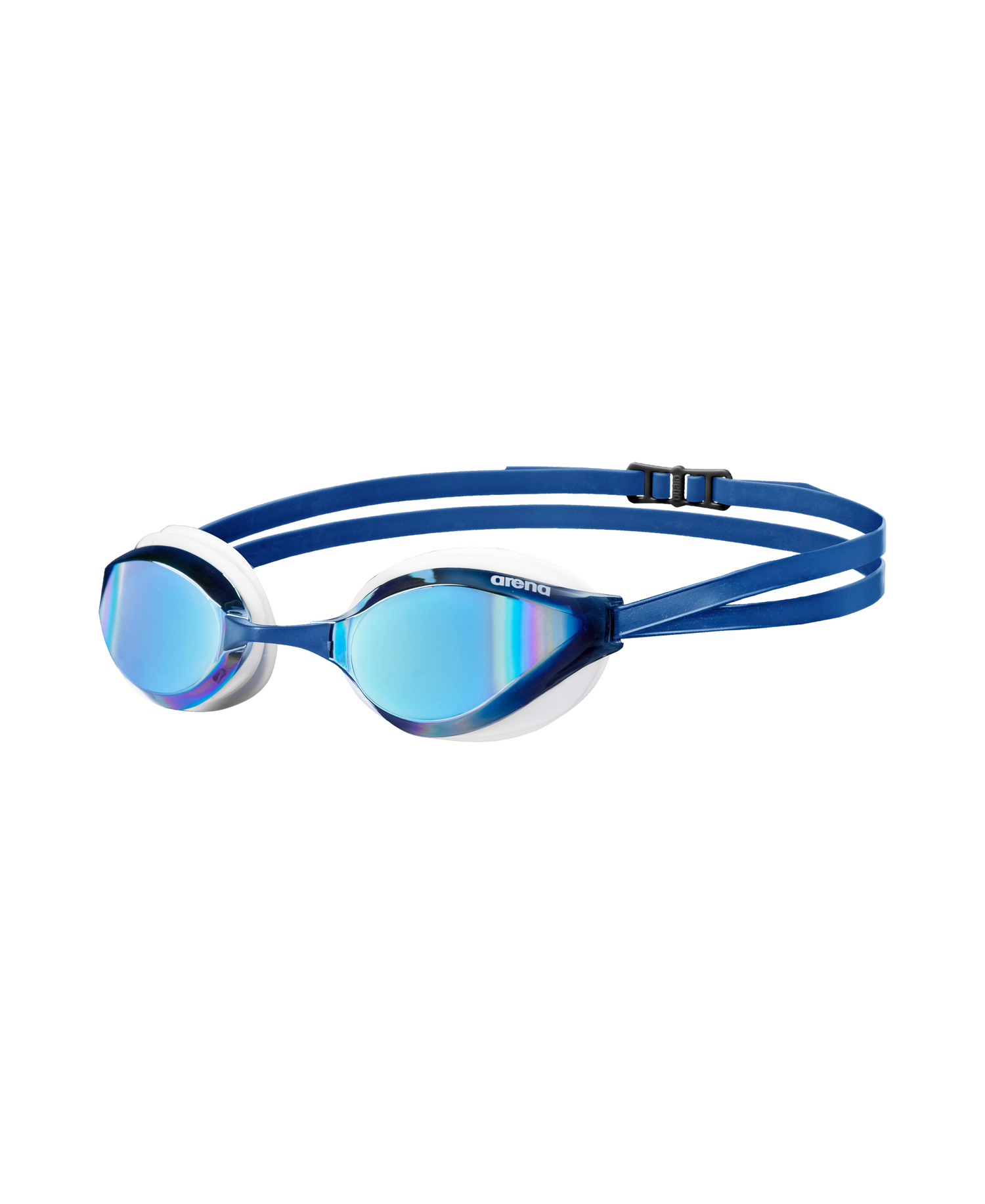 Arena Python Mirror (Racing) Goggles-Blue Mirror/White - Aqua Style Saudi Arabia