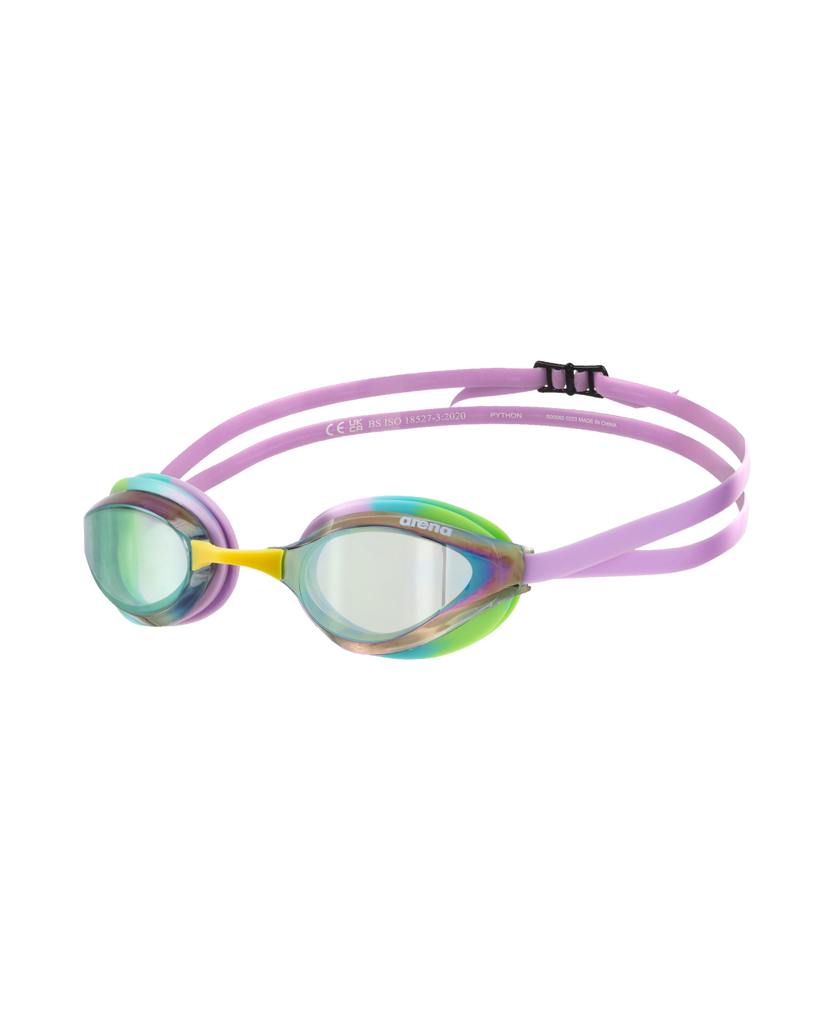 Arena Python Mirror (Racing) Goggles-Green/Violet/Green - Aqua Style Saudi Arabia
