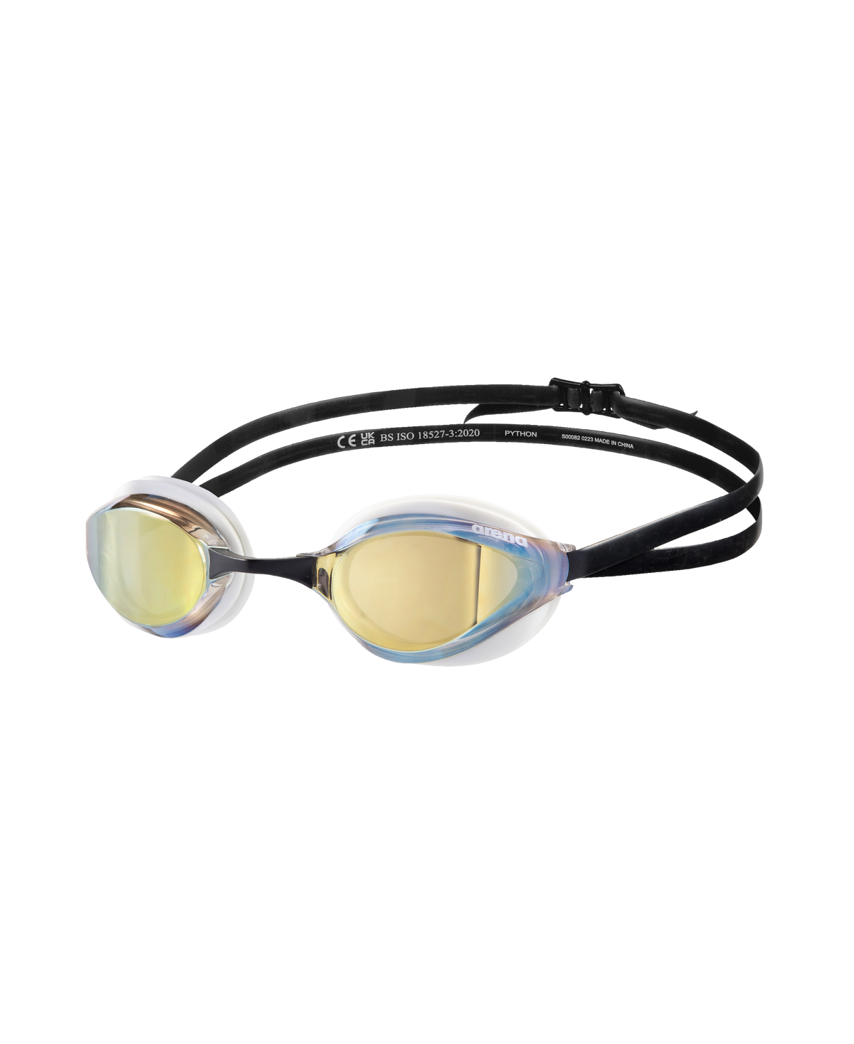 Arena Python Mirror (Racing) Goggles-Blue Mirror/White/Sky - Aqua Style Saudi Arabia