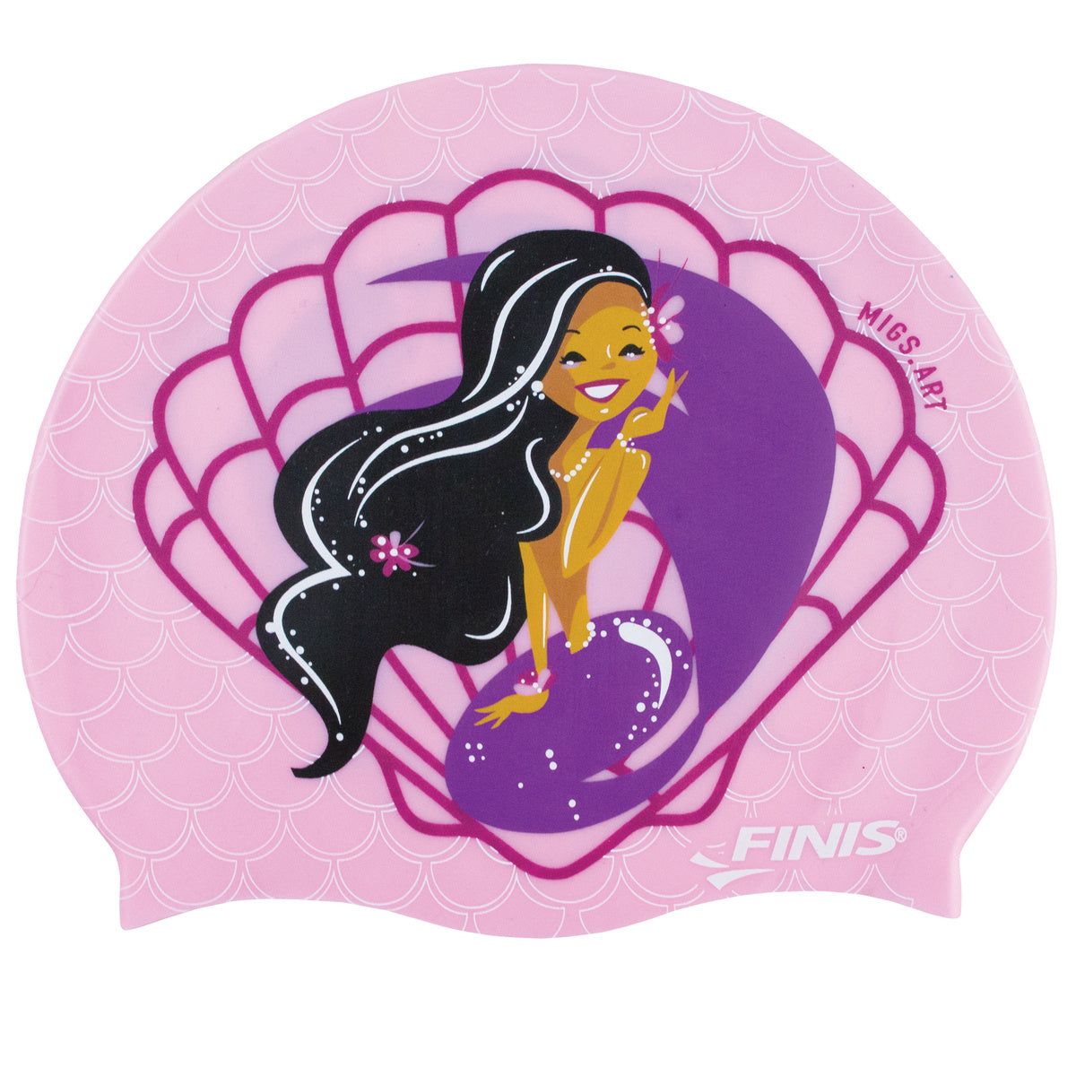 FINIS Silicone Cap Print (Seashell) - Aqua Style Saudi Arabia