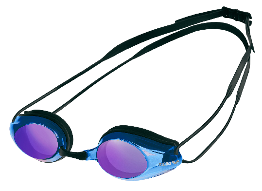 Arena Tracks Mirror Swim Goggles-Black/Blue Multi/Black-(Racing) - Aqua Style Saudi Arabia