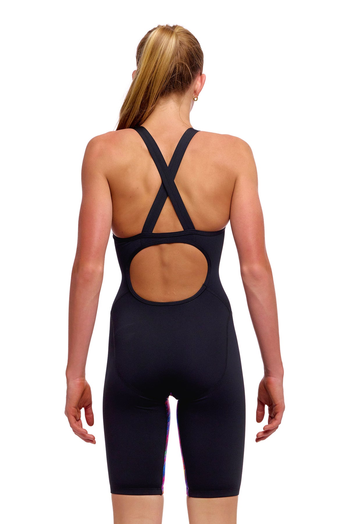 Funkita Tidal Blast Girls' Training Swimsuit in Blue Bits / Big Bang, alternate product view