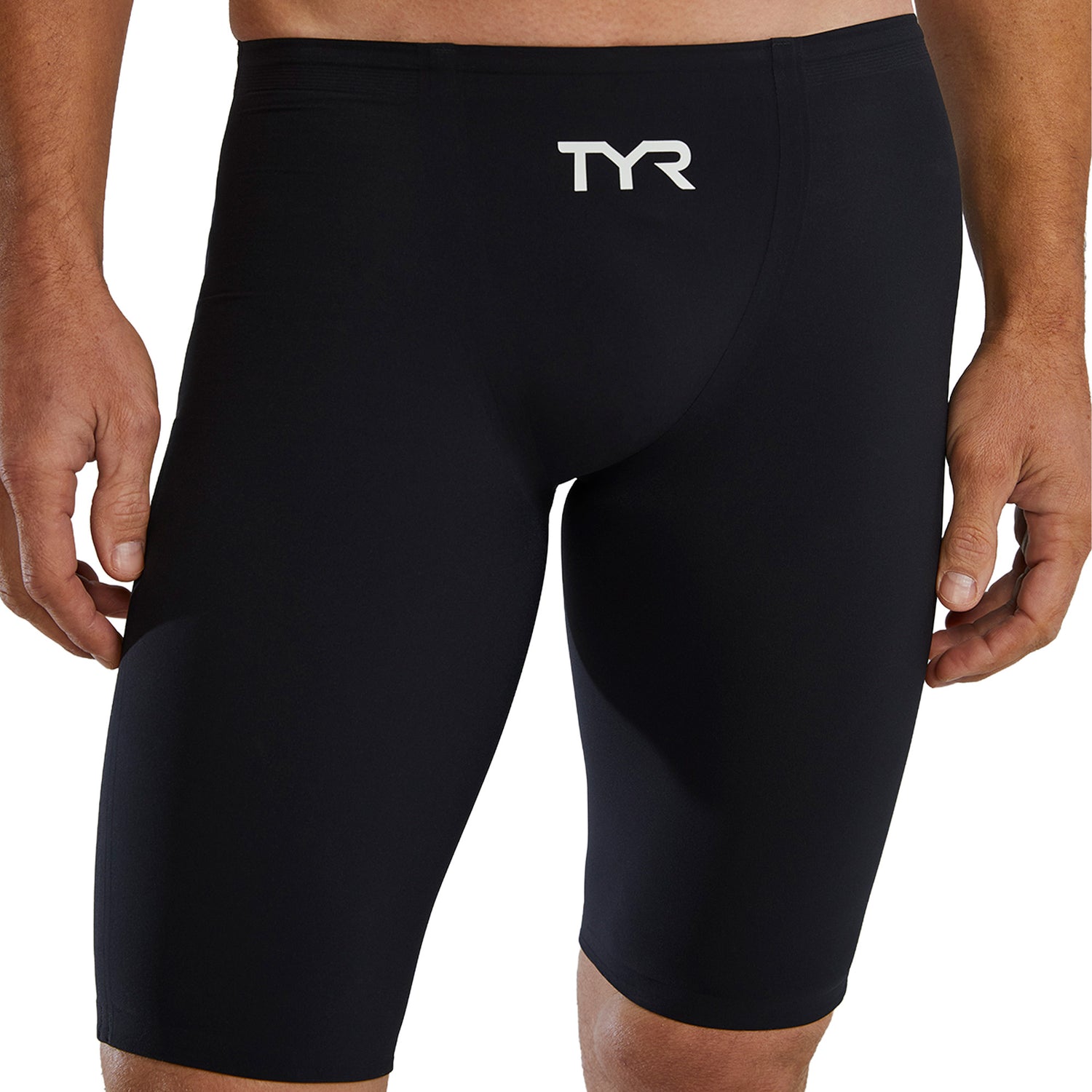 TYR Men's Invictus Jammer Swimsuit -Black Solid - Aqua Style Saudi Arabia