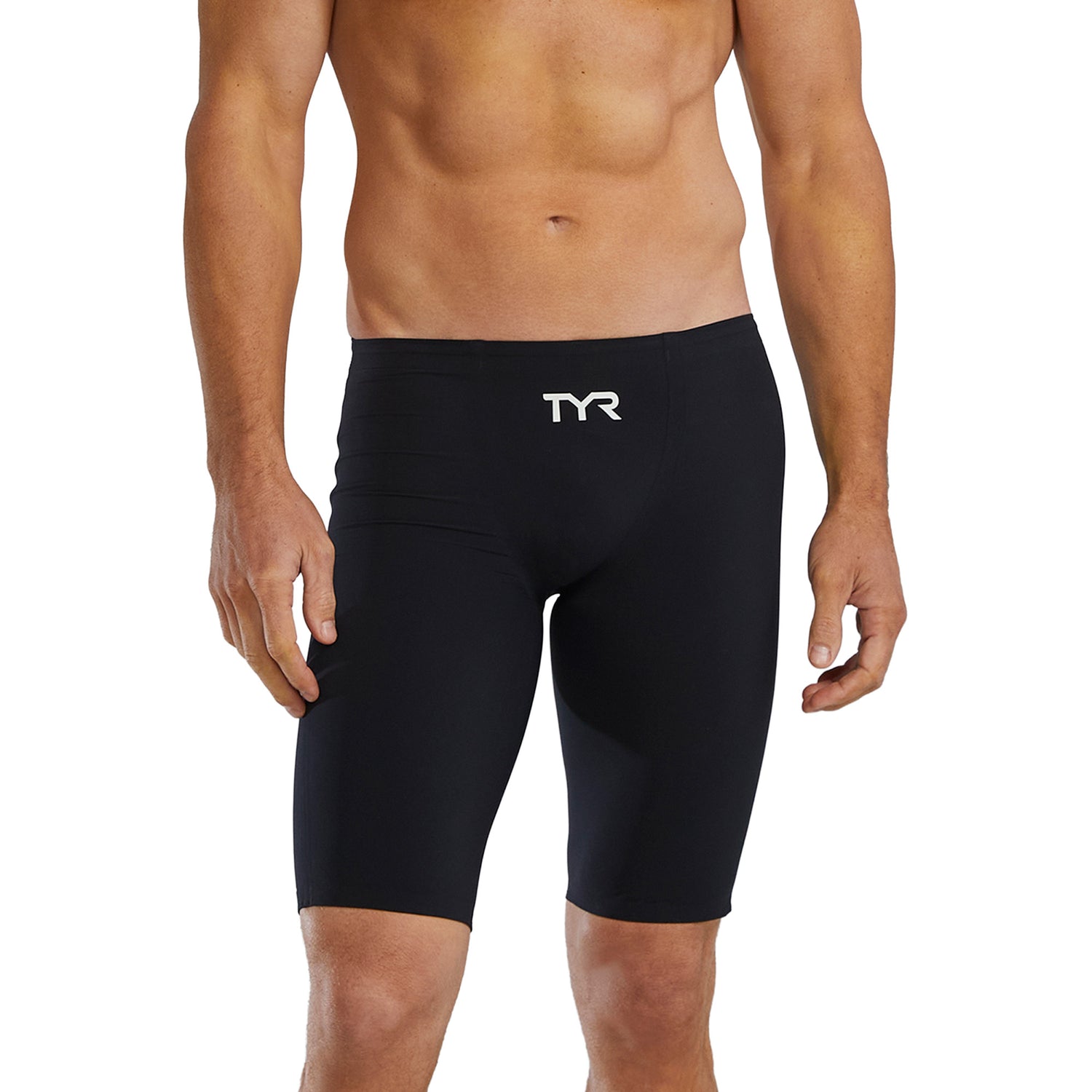 TYR Men's Invictus Jammer Swimsuit -Black Solid - Aqua Style Saudi Arabia
