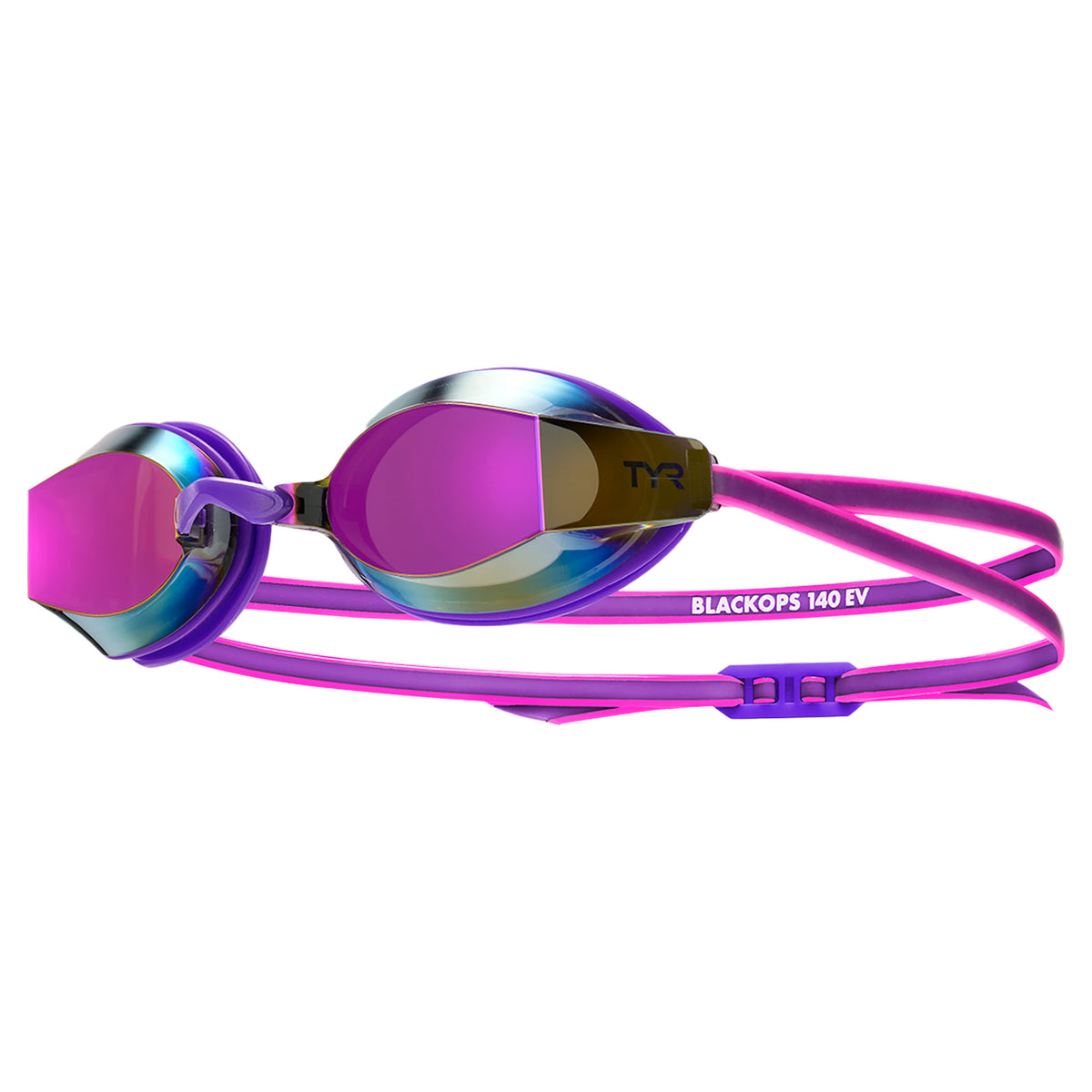 TYR Black Ops 140 Ev Mirrored Racing Goggles Pur/Pink| Women's Swim Goggles - Aqua Style Saudi Arabia