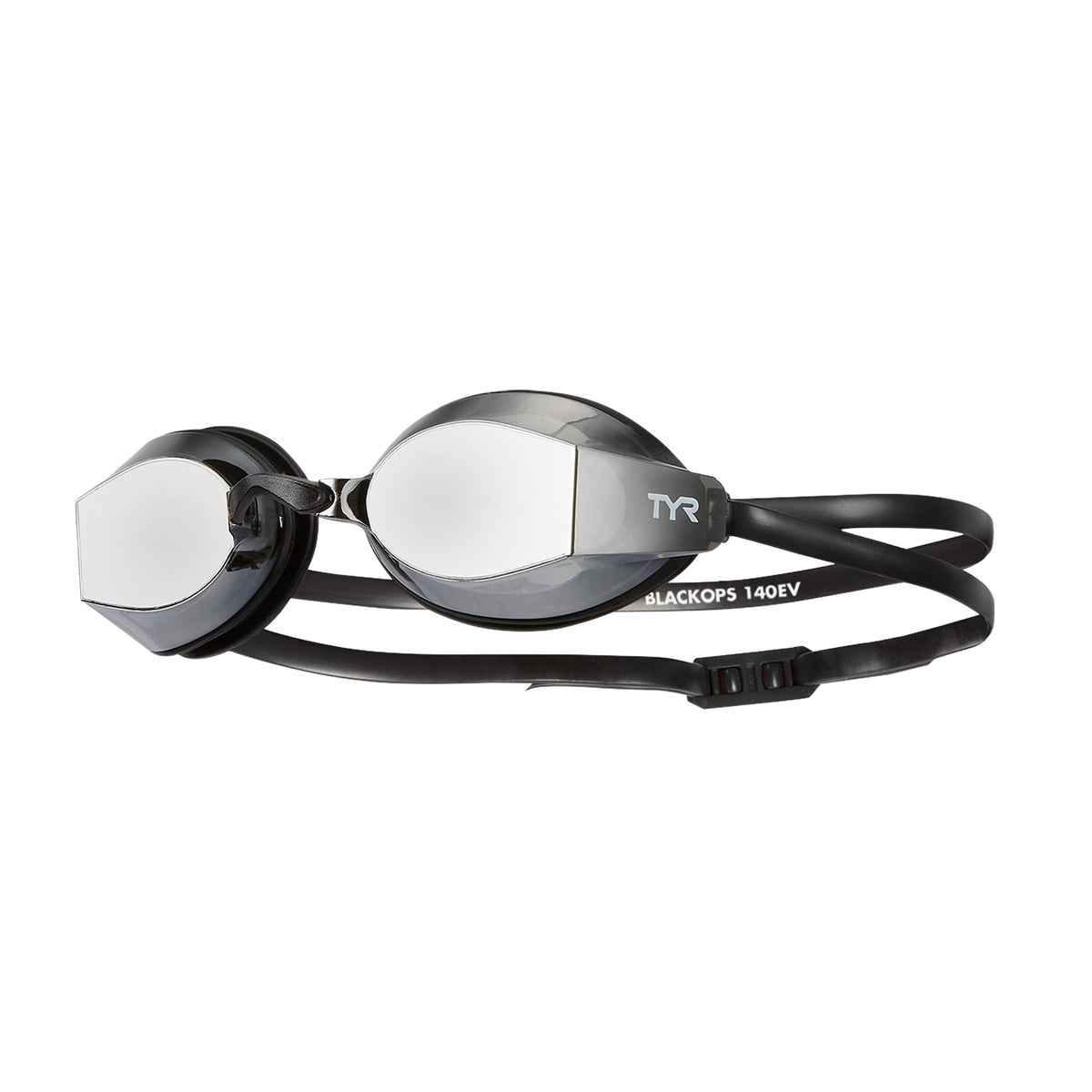 TYR Adults Black Ops 140 Ev Mirrored Racing Goggles-Metallic/Smoke - Aqua Style Saudi Arabia
