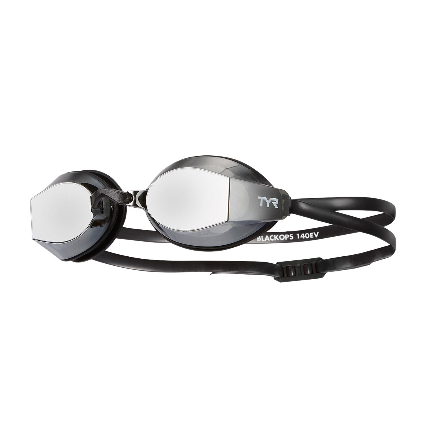 TYR Adults Black Ops 140 Ev Mirrored Racing Goggles-Metallic/Smoke - Aqua Style Saudi Arabia