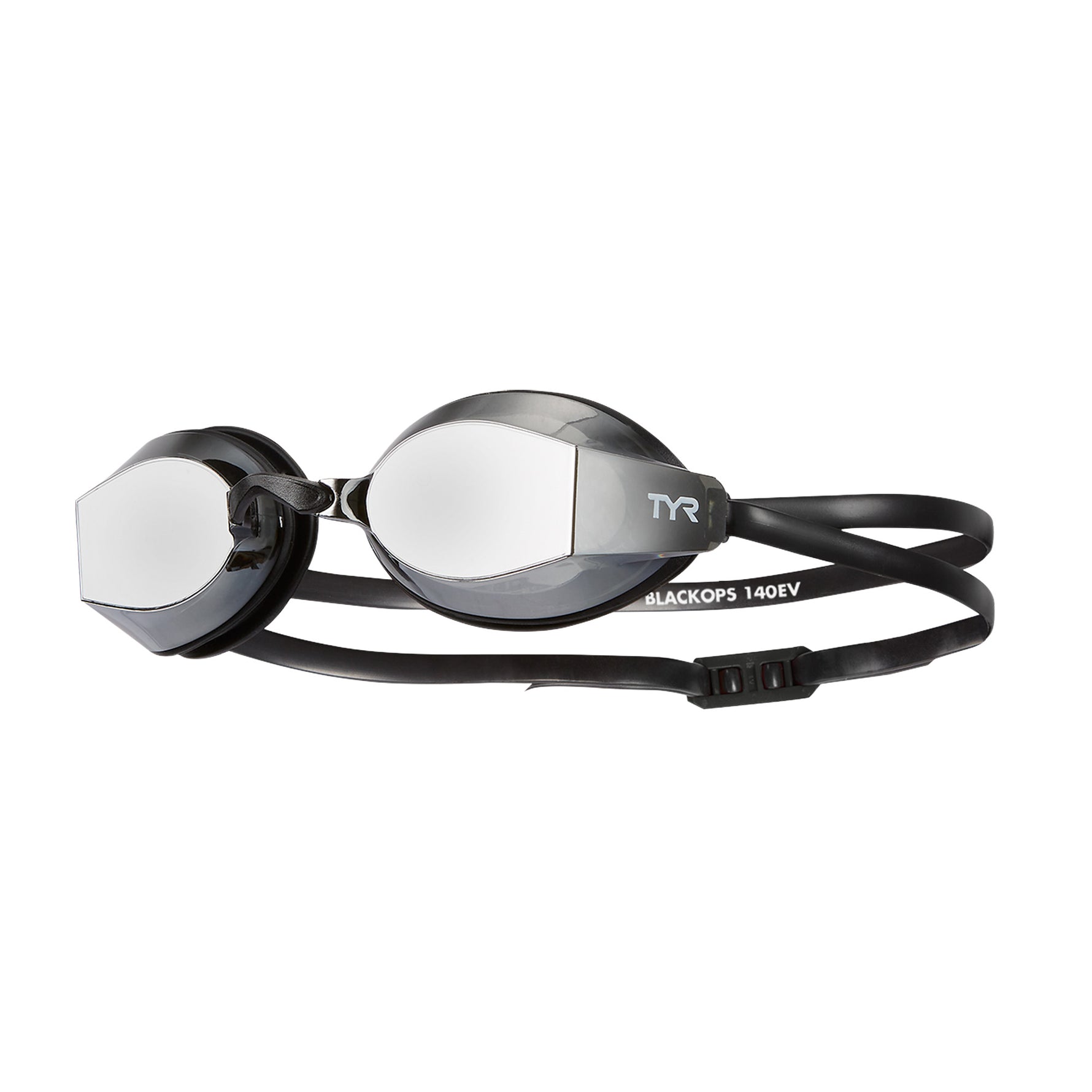 TYR Adults Black Ops 140 Ev Mirrored Racing Goggles-Metallic/Smoke - Aqua Style Saudi Arabia