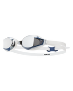 TYR Stealth-X Mirrored Performance Goggles-Silver/White - Aqua Style Saudi Arabia