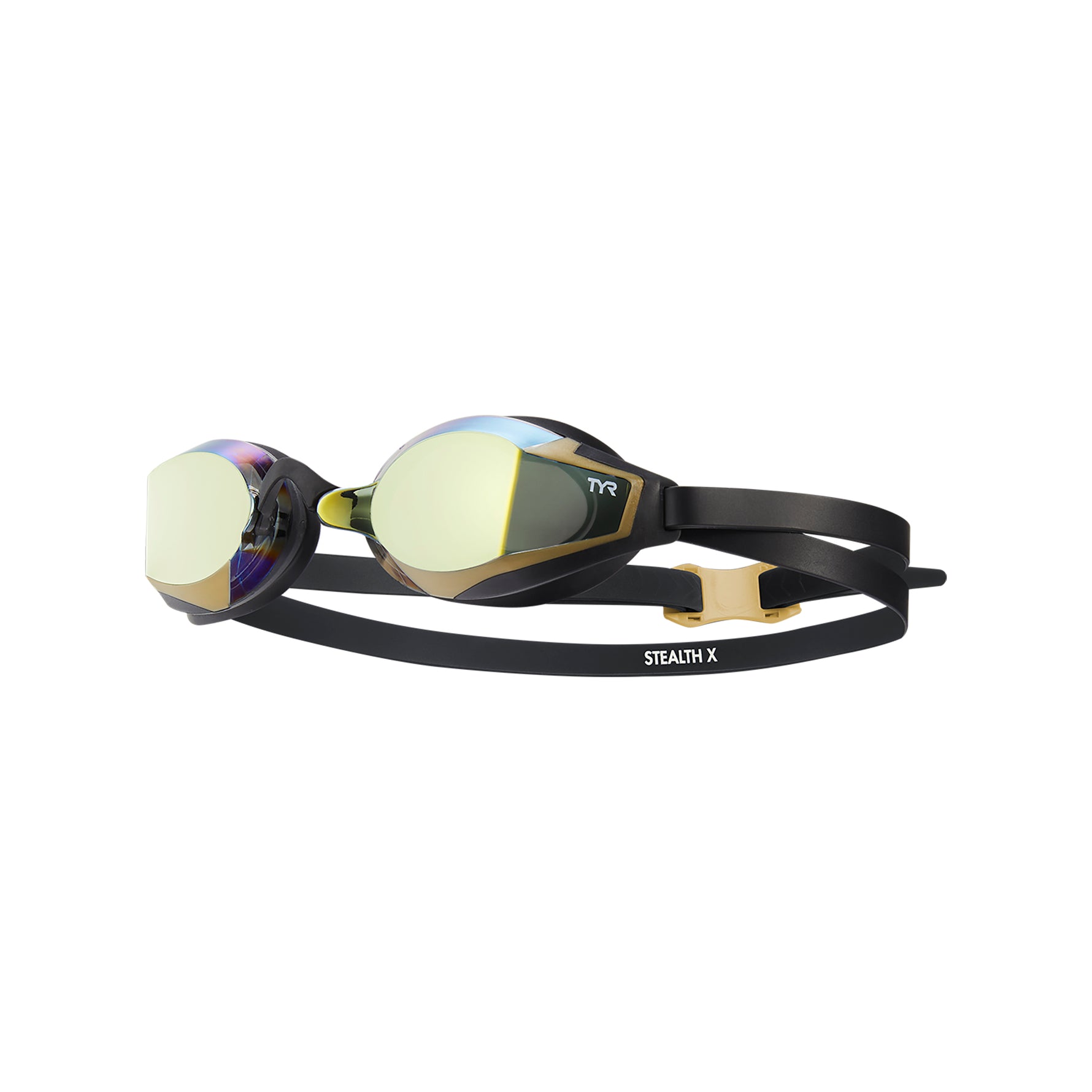 TYR Stealth-X Mirrored Performance Goggles-Gold/Black - Aqua Style Saudi Arabia