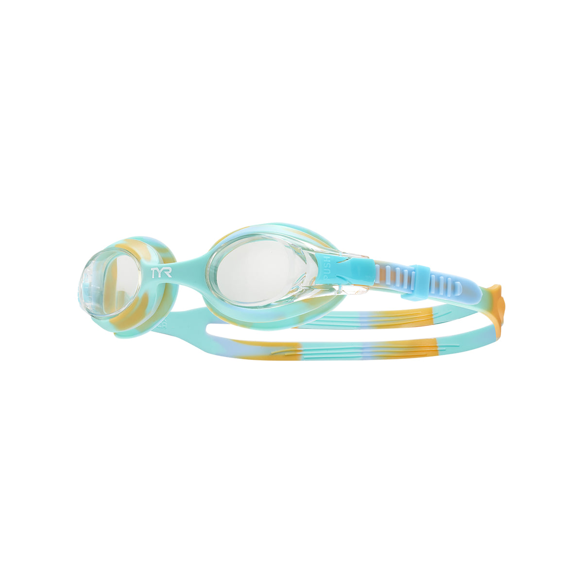 TYR Kids' Mirrored Swimple Goggles Orange – Tie Dye - Aqua Style Saudi Arabia