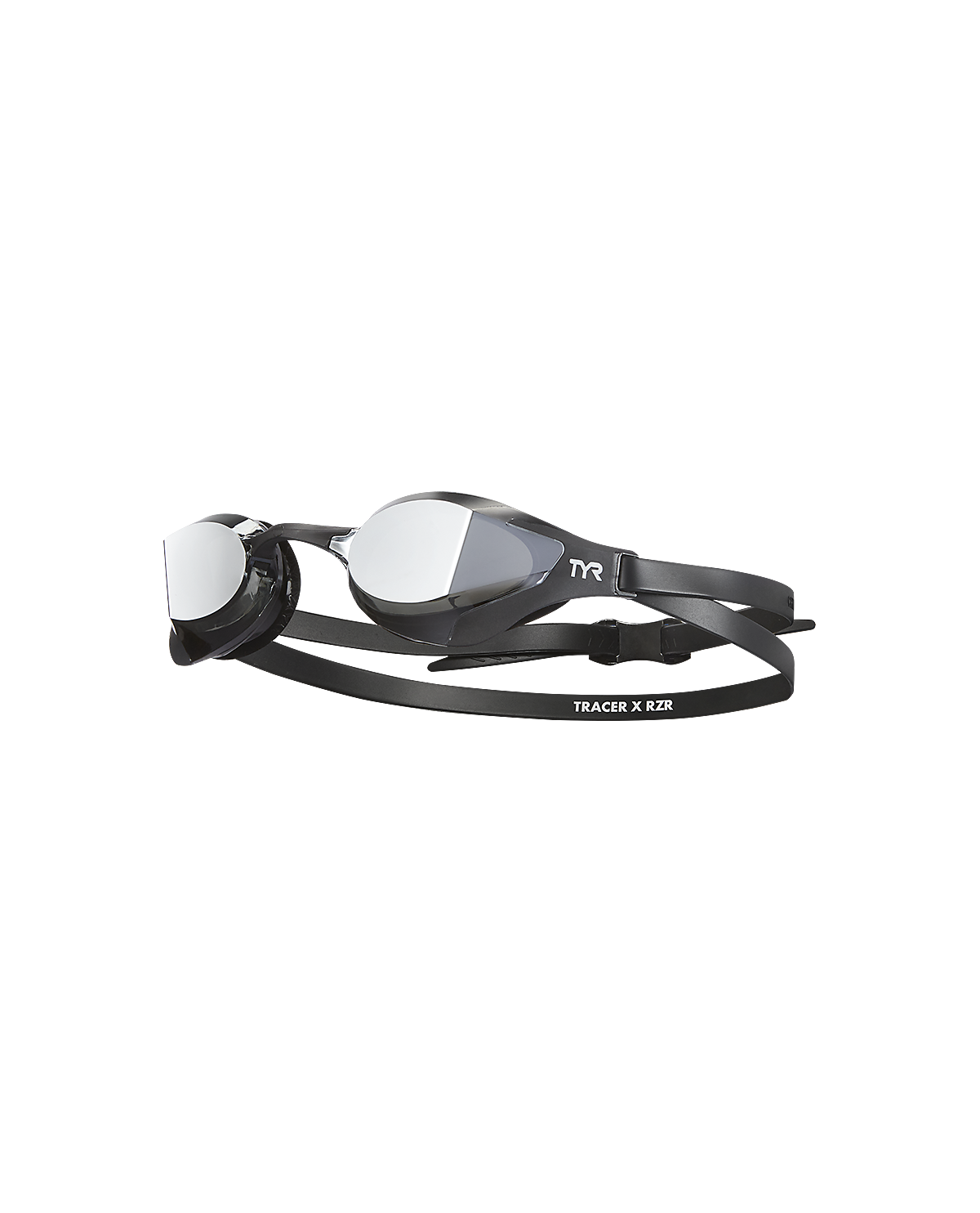 TYR Adult Tracer-X Rzr Mirrored Racing Goggles-Silver/Black - Aqua Style Saudi Arabia