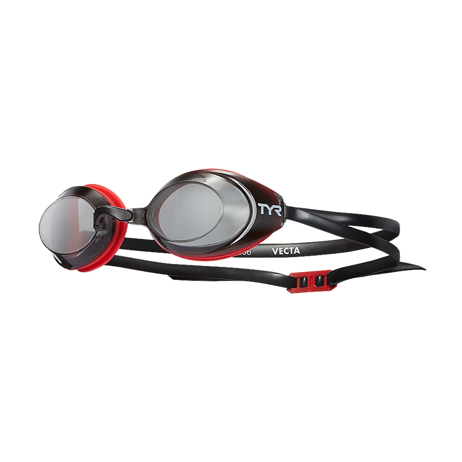 TYR Adult Vecta Racing Goggles-Smoke/Red - Aqua Style Saudi Arabia