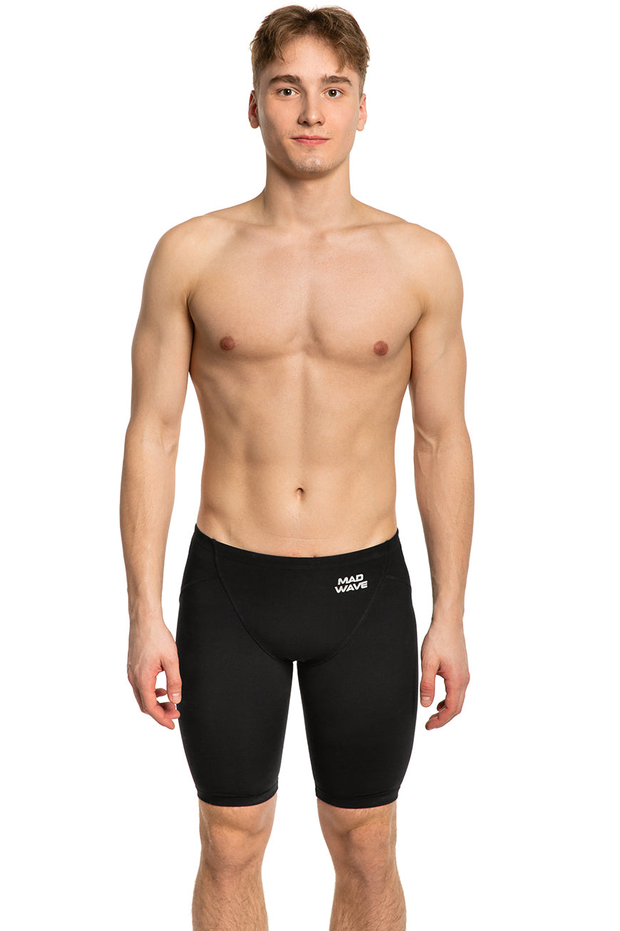 Mad Wave Revolt Men's Racing Jammer in Black / Red / Blue, alternate product view