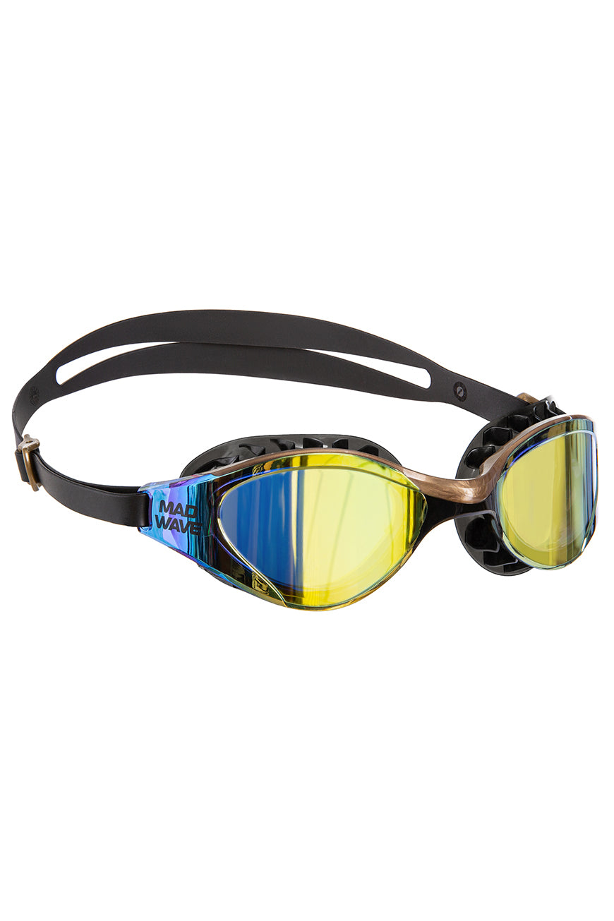 نظارة سباحة للتدريب بعدسات عاكسة Mad Wave Hydro Flex Nano Rainbow