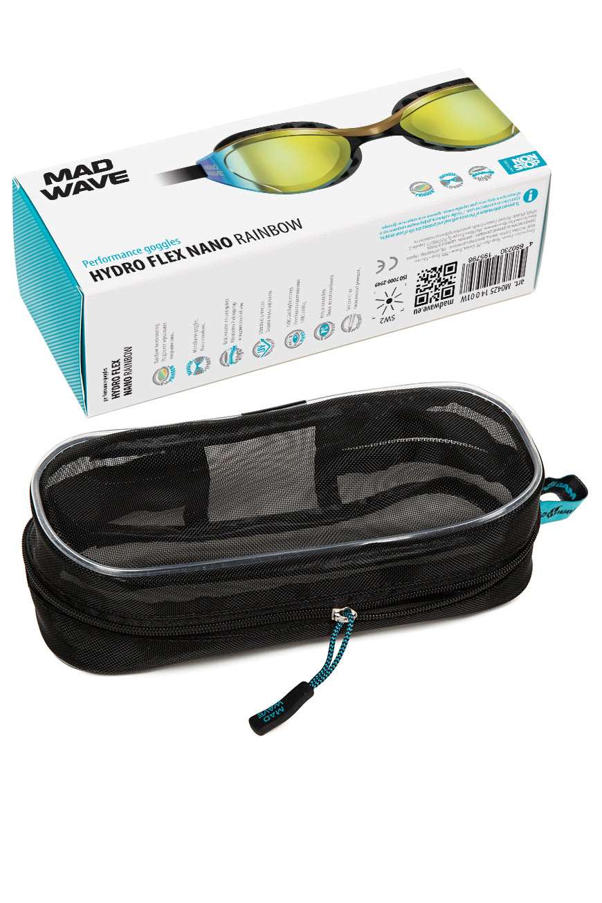 نظارة سباحة للتدريب بعدسات عاكسة Mad Wave Hydro Flex Nano Rainbow