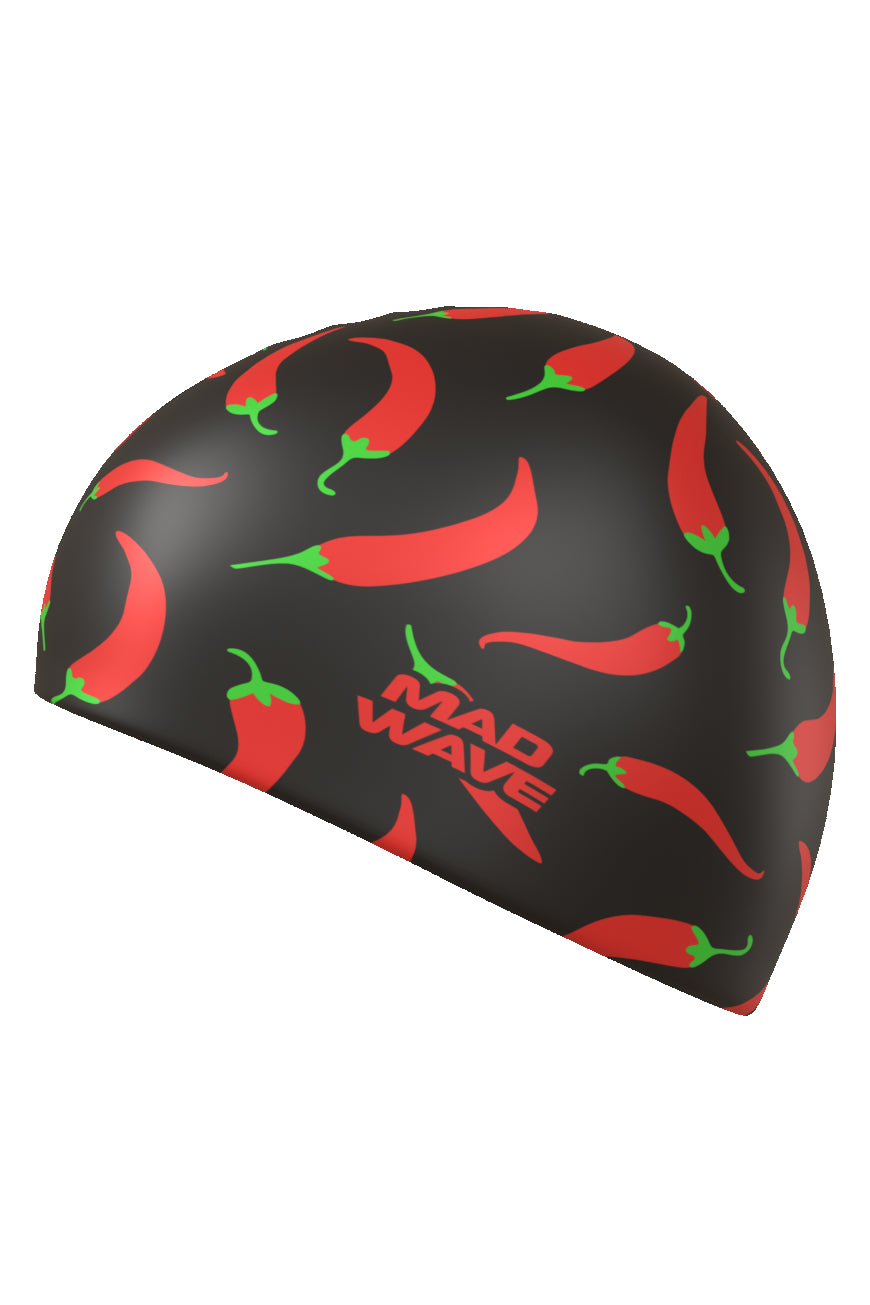 Mad Wave Silicone Caps Printed Spicy - Aqua Style Saudi Arabia