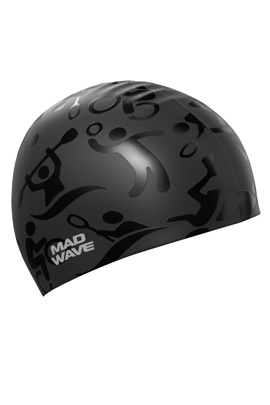 Mad Wave Silicone Caps (Sport Print) - Aqua Style Saudi Arabia
