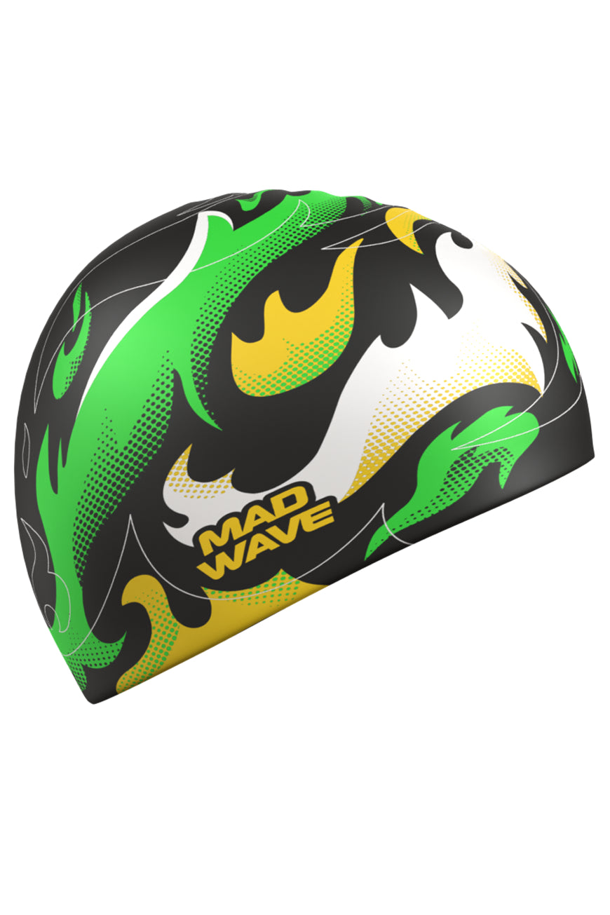 Mad Wave Silicone Caps (Fire printed) - Aqua Style Saudi Arabia