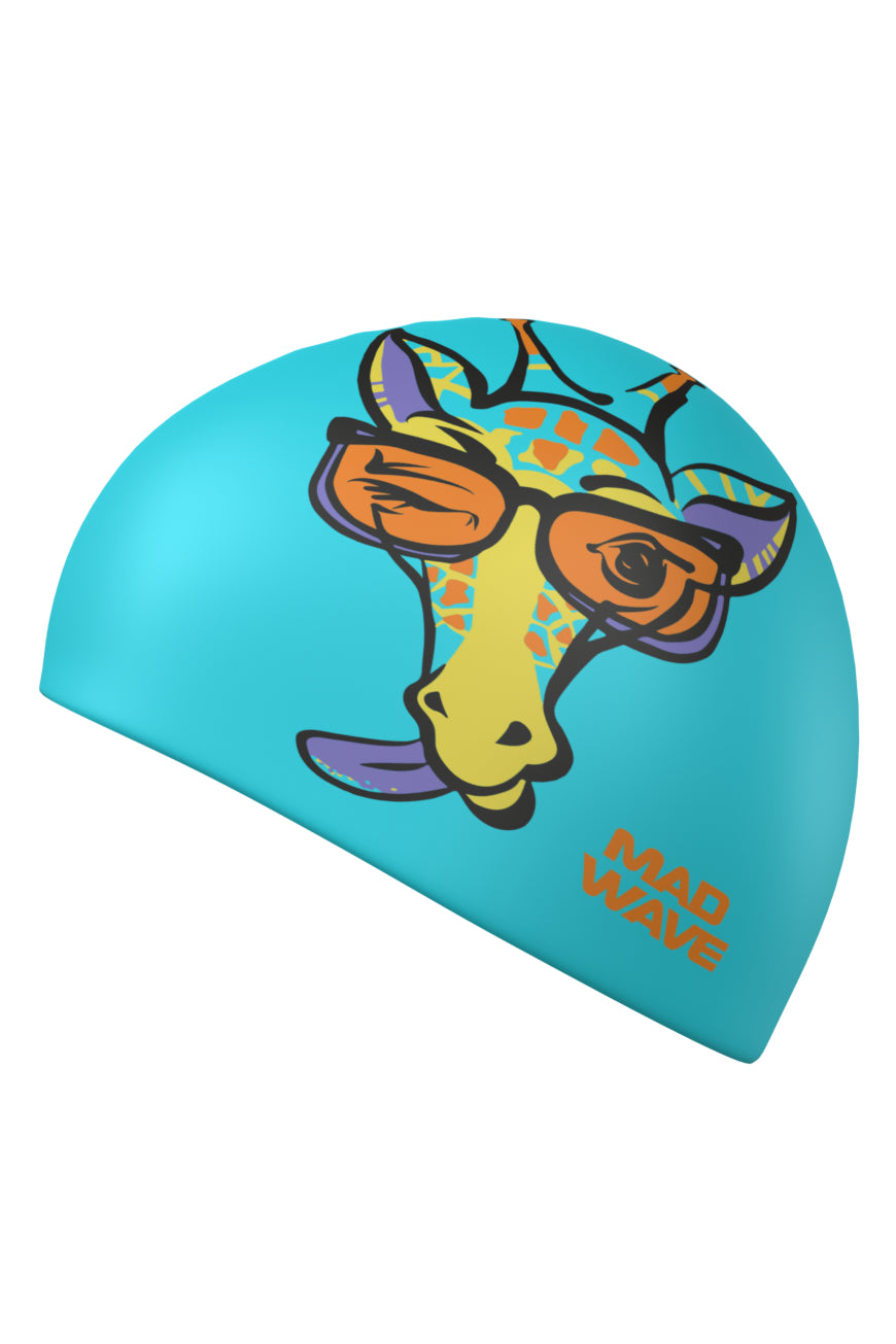 Mad Wave Silicone Caps (Giraffe cap printed) - Aqua Style Saudi Arabia