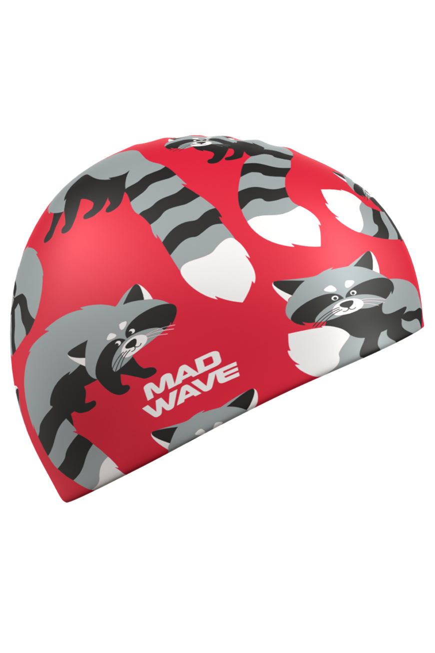 Mad Wave Raсcoons Junior Silicone Caps - Aqua Style Saudi Arabia