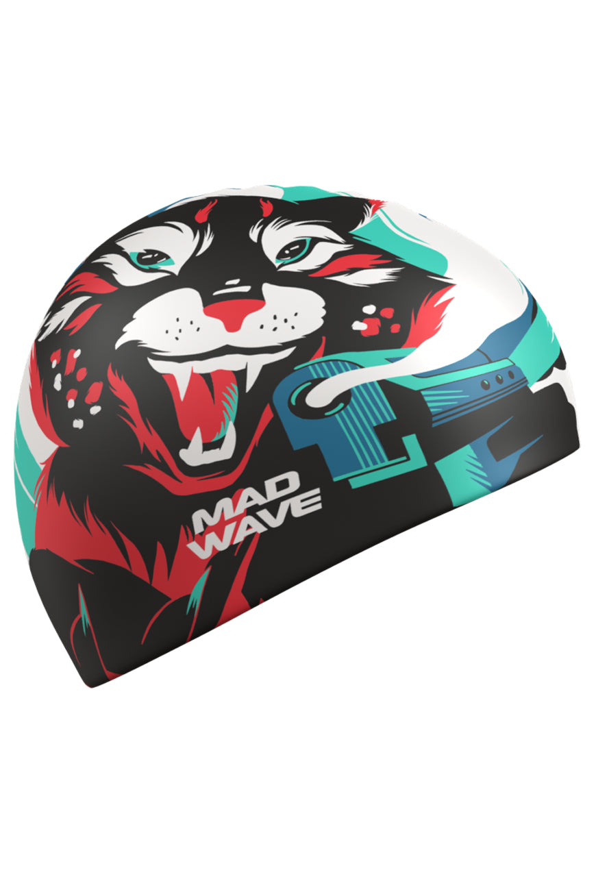 Mad Wave Silicone Caps (Lynx printed) - Aqua Style Saudi Arabia