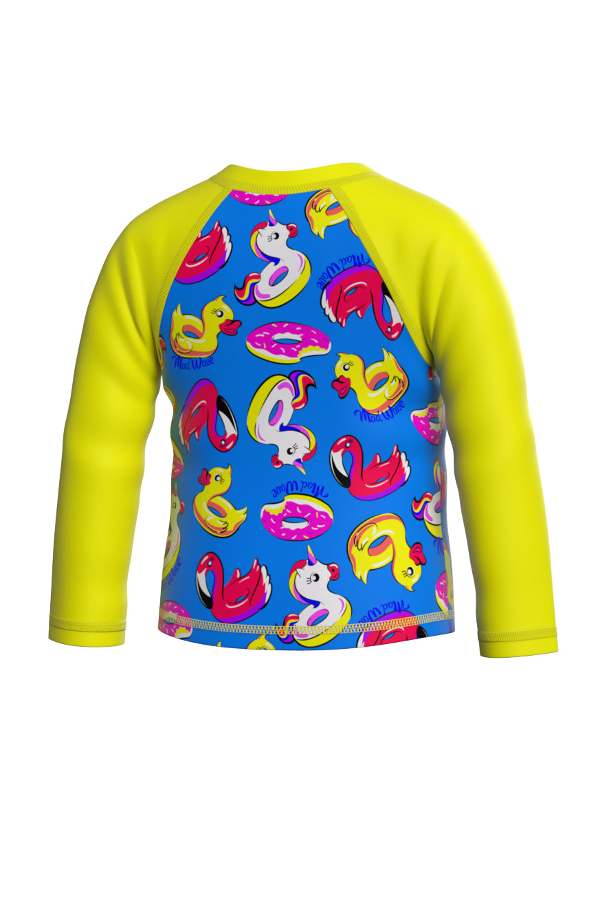 Mad Wave Kids Long Sleeve Rashguard Upf 50+ - Aqua Style Saudi Arabia