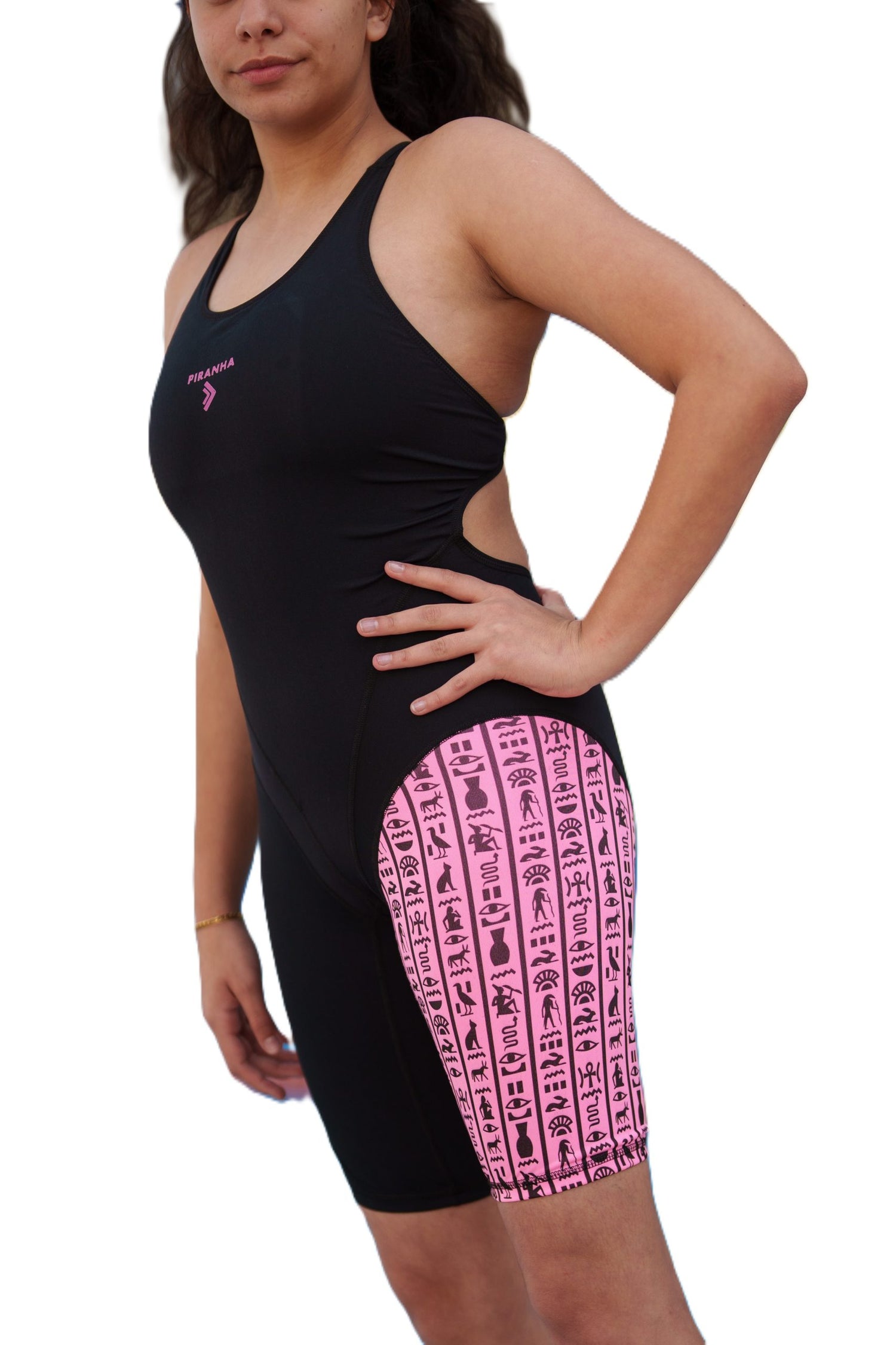 Piranha Girls Training swimsuit open back