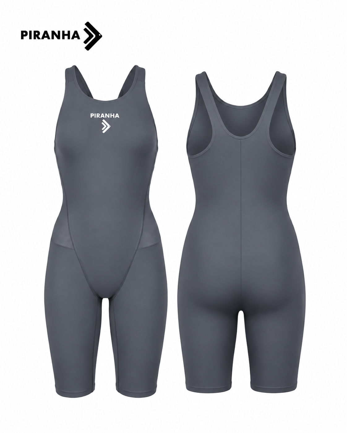 Piranha Solid Girls' Training Swimsuit Closed Back