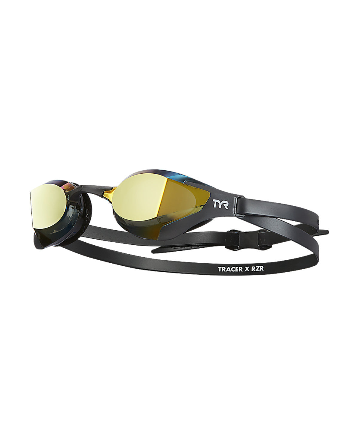 TYR Adult Tracer-X Rzr Mirrored Racing Goggles-Gold/Black - Aqua Style Saudi Arabia