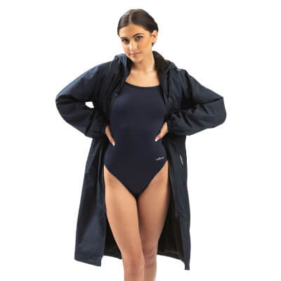 Dolfin Solid Unisex Navy Swim Parka - Aqua Style Saudi Arabia