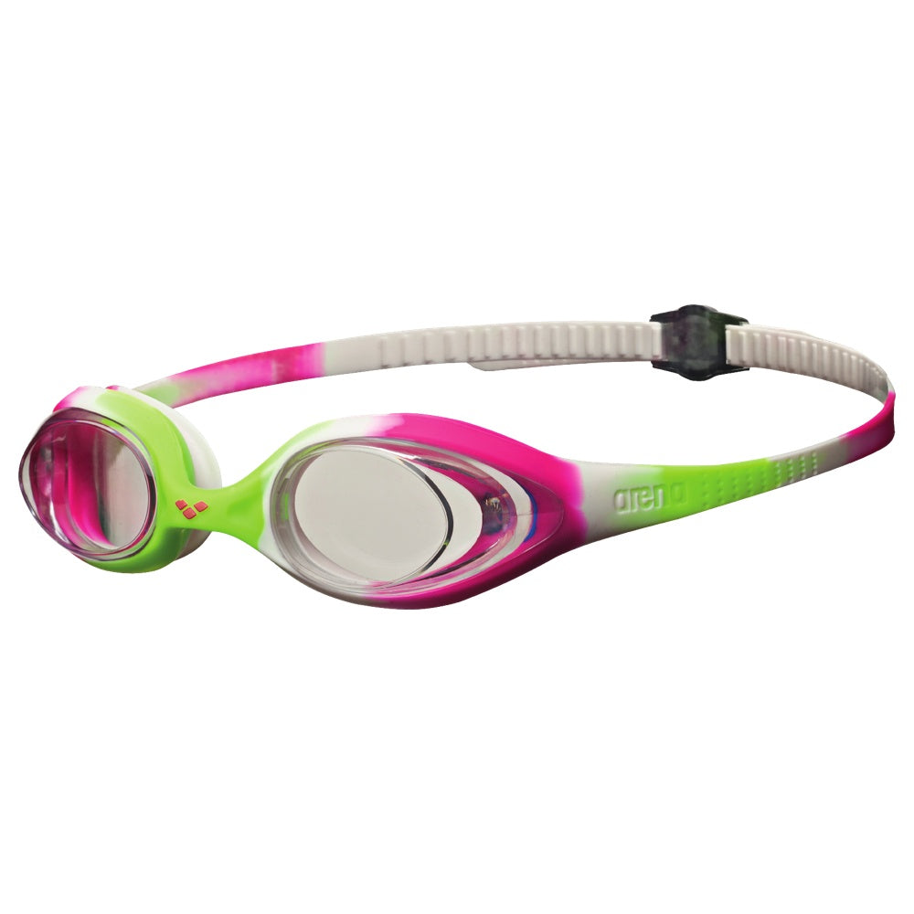 Arena Spider Junior Swim Goggles – Lime/Fuchsia/White/Clear - Aqua Style Saudi Arabia
