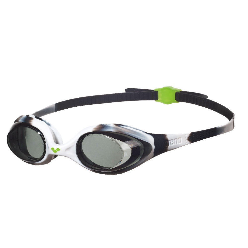 Arena Spider Junior Swim Goggles – Black/White/Clear - Aqua Style Saudi Arabia
