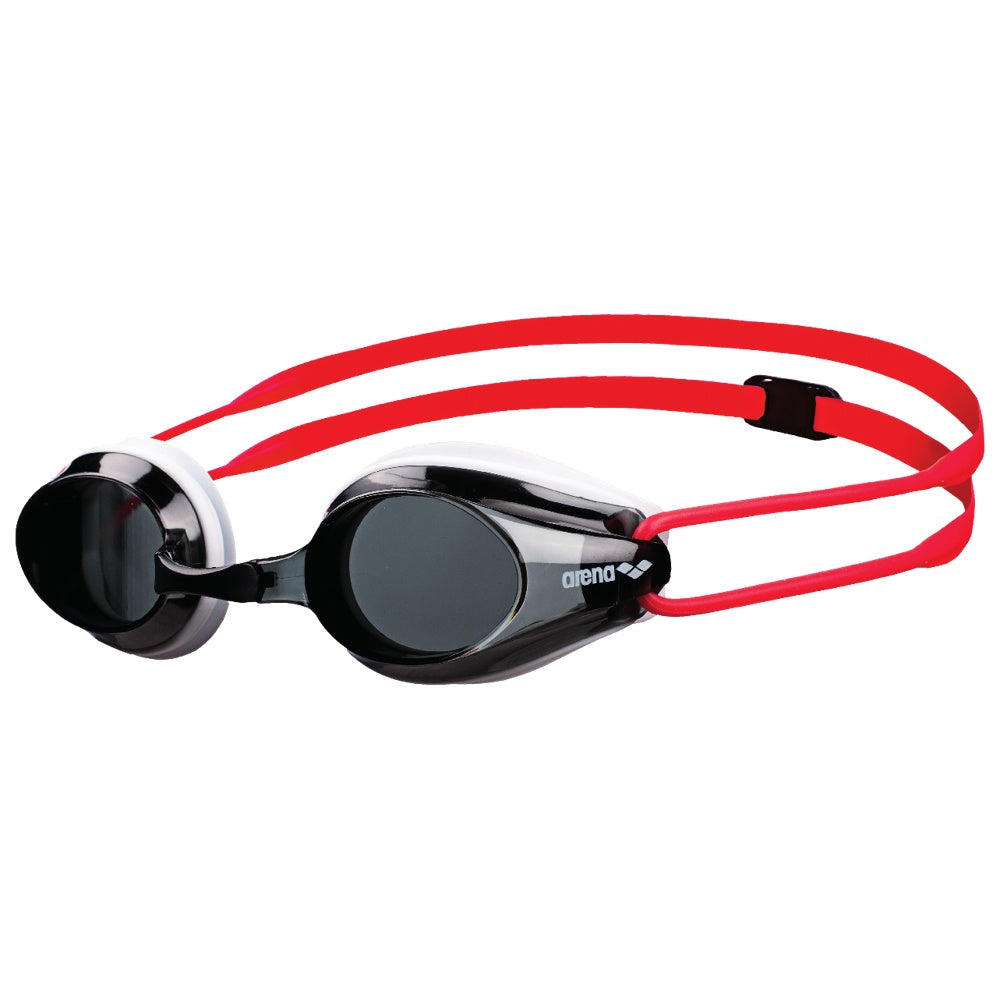 Arena Tracks Junior Swim Goggles – Smoke/White/Red- (Racing) - Aqua Style Saudi Arabia