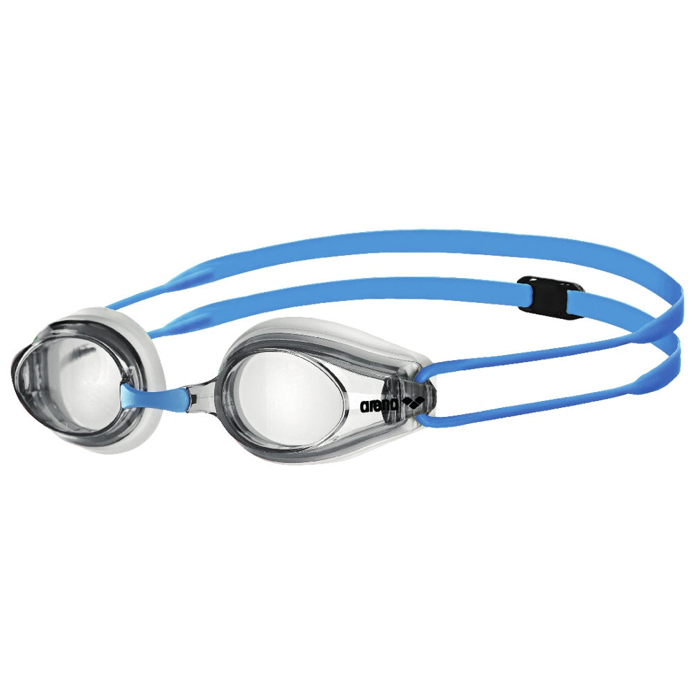 Arena Tracks Junior Swim Goggles – Clear/Light Blue- (Racing) - Aqua Style Saudi Arabia