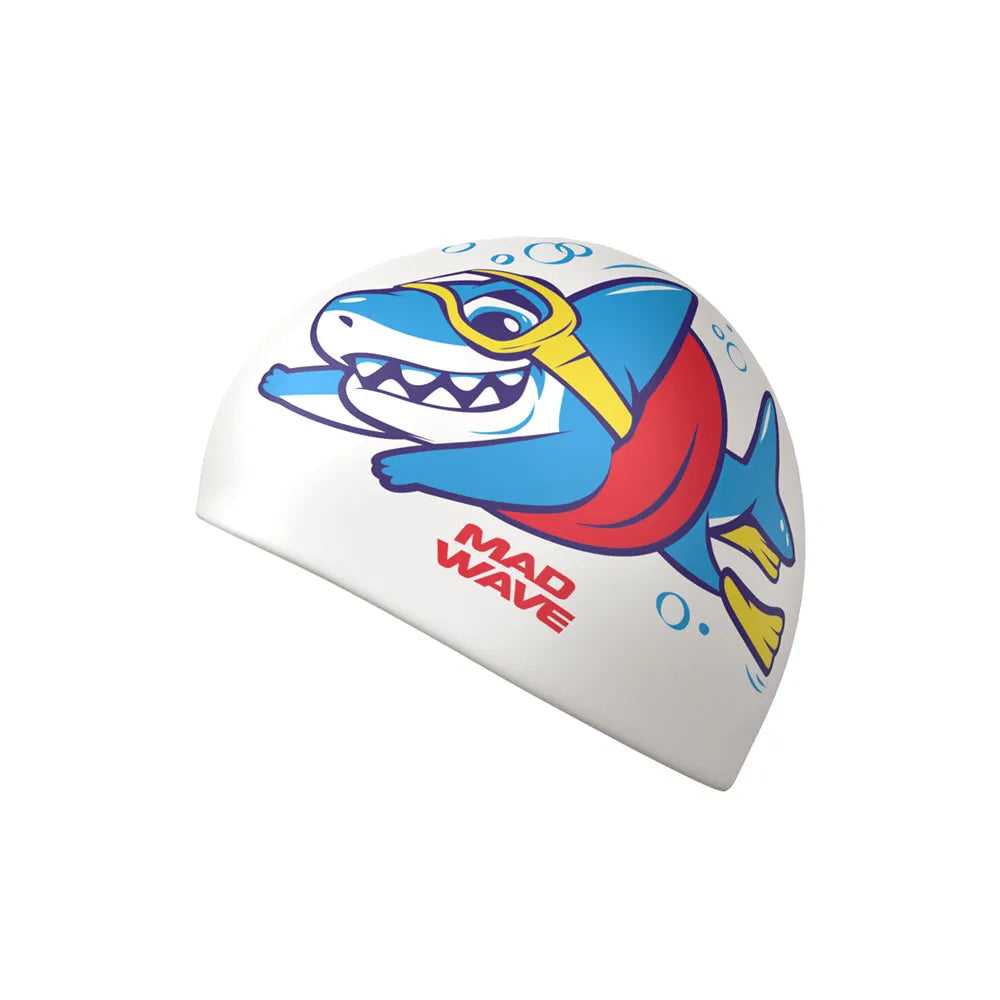 Mad Wave Silicone Caps (Baby shark printed) - Aqua Style Saudi Arabia