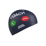 Mad Wave Silicone Caps (Coach printed) - Aqua Style Saudi Arabia