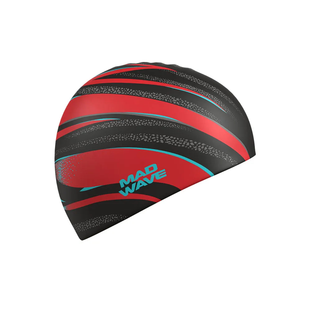 Mad Wave Silicone Caps (Wave Print) - Aqua Style Saudi Arabia