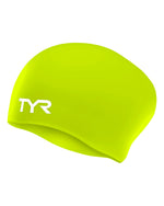 TYR Tie Dye Long Hair Silicone Youth Training Swim Cap, alternate product view