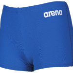 Arena B Solid Short JR Boys’ Training Swim Shorts-Royal-White