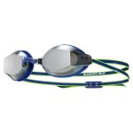 TYR Adults Black Ops 140 EV Mirrored Racing Goggles-NAVY/LIME